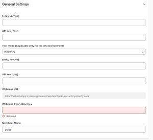 Shopify (COPYandPAY): General Setting
