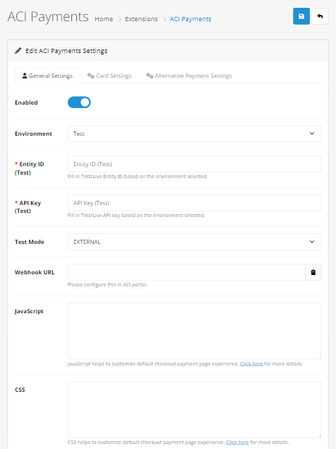 OpenCart: General Setting